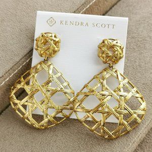 Kendra Scott Natalie Earrings Vintage Gold